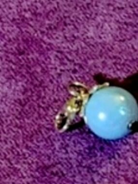 Blue Pearl Dangle For Floating Locket Jewelry